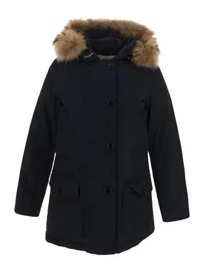 Woolrich Arctic Detachble Fur Parka In Black