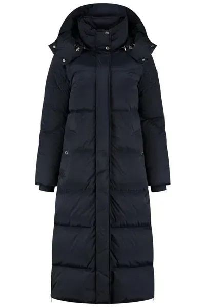 Woolrich Aurora Long Padded Parka In Blue