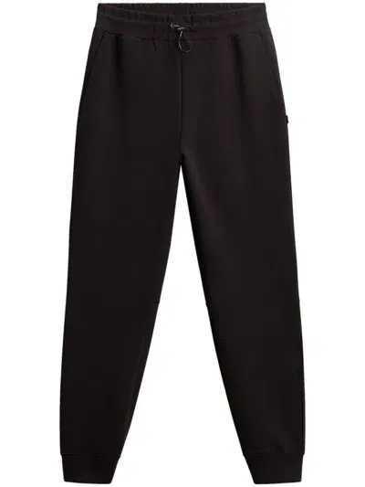 Woolrich Drawstring Elasticated Track Pants In Schwarz