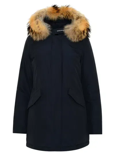 Woolrich Fur In Navy