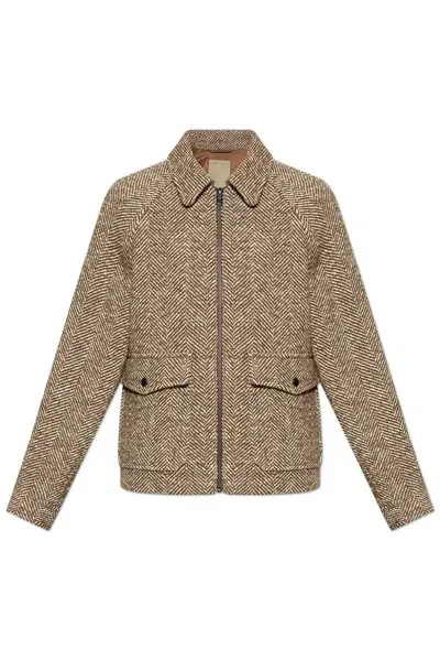 Woolrich Herringbone In Khaki