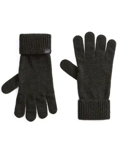 Woolrich Logo-appliqué Wool Gloves In Green