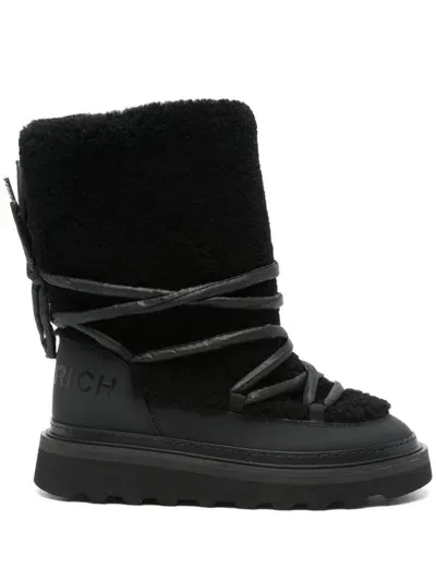 Woolrich Padded Sheepskin Boots In Black