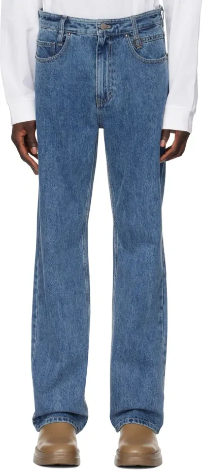 Wooyoungmi Indigo Straight-leg Jeans In Blue