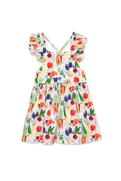 Worthy Threads Kids'  Girls Ruffle Sleeve Dress In Veggies