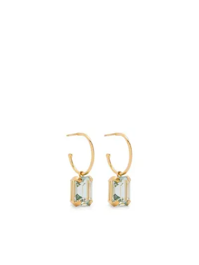 Wouters & Hendrix Amethyst-pendant Earrings In Gold