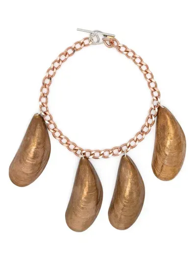 Wouters & Hendrix Large-mussels Chain Necklace In Gold