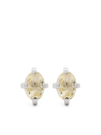 Wouters & Hendrix Les Eternelles Citrine Earrings In 银色