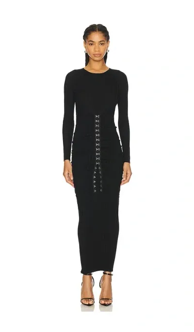 Wynn Hamlyn Olivia Knit Maxi Dress In Black