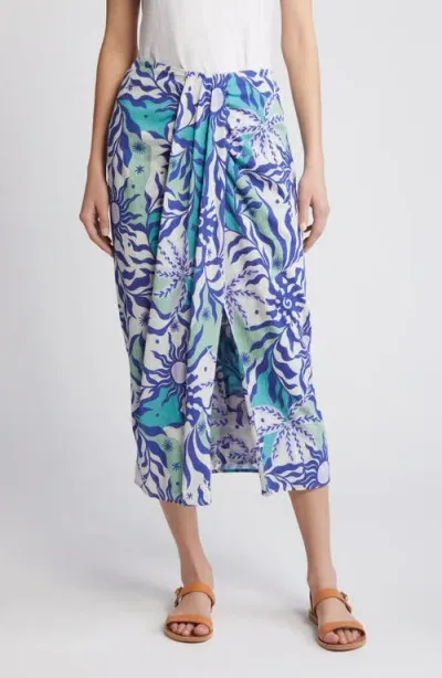 Xirena Xírena Celia Printed Cotton Midi Skirt In Multi