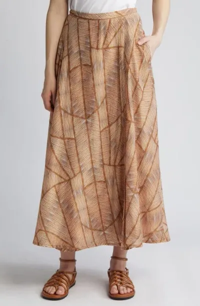 Xirena Gable Print Maxi Skirt In Gold Geode