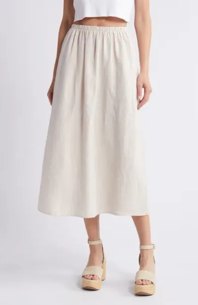 Xirena Xírena Loretta Linen Midi Skirt In Sugarcane