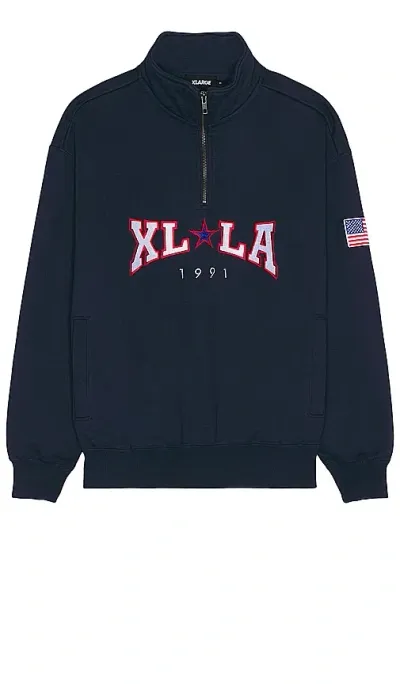 Xlarge Xlla Half Zip Sweatshirt In 藏青色