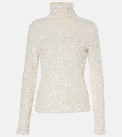 Xu Zhi Sequined Top In White