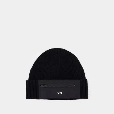 Y-3 Adidas Beanie In Black