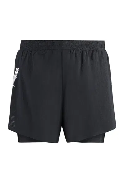 Y-3 Logo-print Ripstop Running Shorts In Black