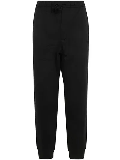 Y-3 Logo-print Jersey Track Pants In Black