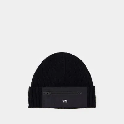 Y-3 Beanie -  - Wool - Black