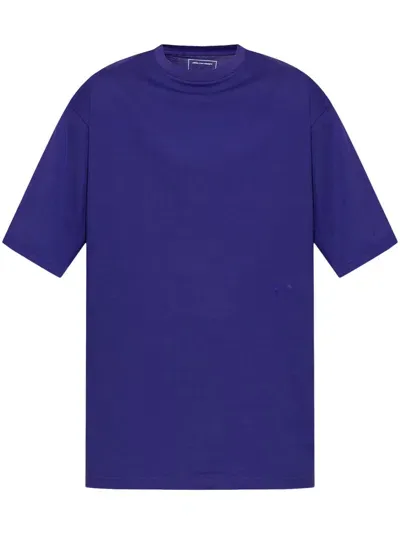 Y-3 Cotton T-shirt In Blue