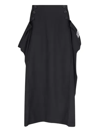 Y-3 Draped Skirt In Black