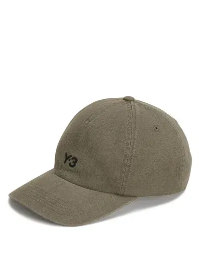 Y-3 Logo Cap In Green