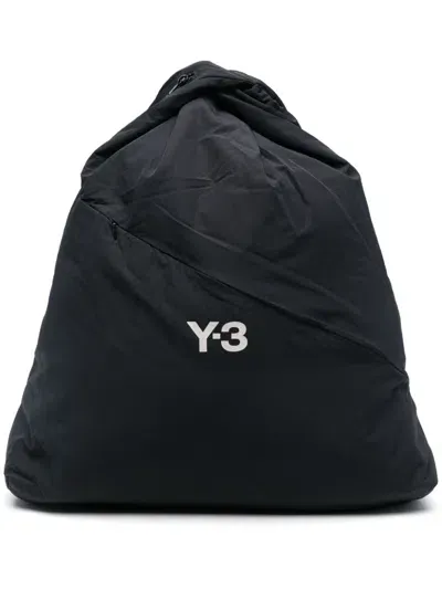 Y-3 Y 3 Logo Nylon Backpack In Black