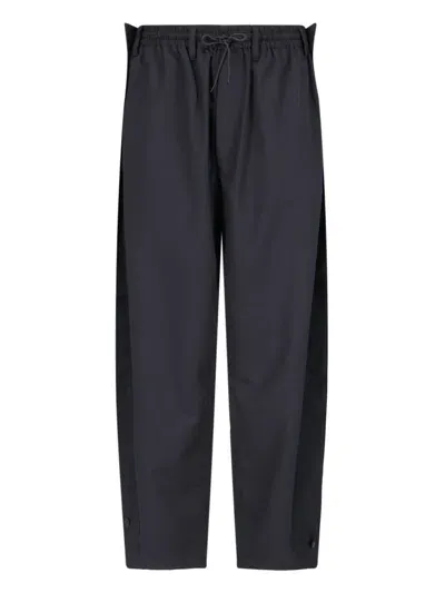 Y-3 Logo Straight Pants In Black  