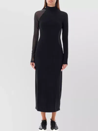 Y-3 Ingesan Devoré Knitted Dress In Black