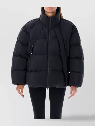 Y-3 Quilted High Collar Zipper Jacket In Black