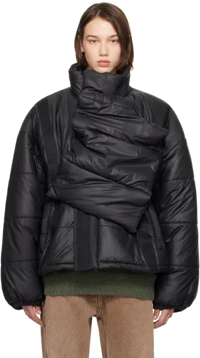 Y/project Black Velcro Puffer Jacket