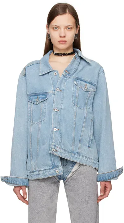 Y/project Evergreen Denim Jacket In Blue