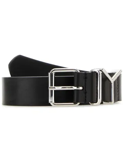 Y/project Leather Belt In Schwarz