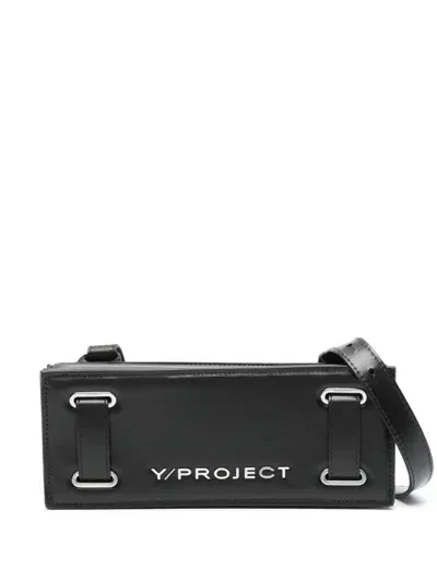 Y/project Logo-lettering Cross Body Bag In Black