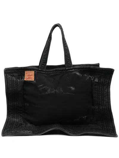 Y/project Maxi Wire Cabas Tote Bag In Black Whiskers