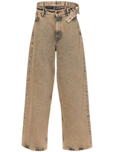 Y/project Multi-waistbands Jeans In Brown