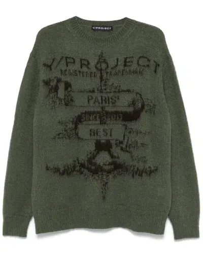 Y/project Paris Best Pullover In Green