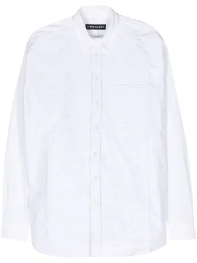 Y/project Scrunched Cotton Shirt In White