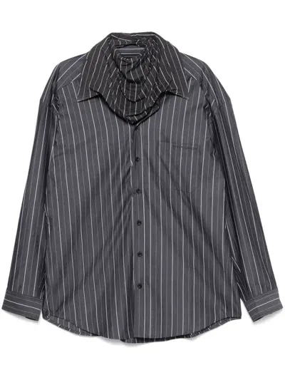 Y/project Striped Shirt In Grey