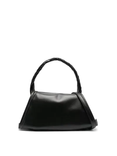 Y/project Wire Leather Handbag In Black