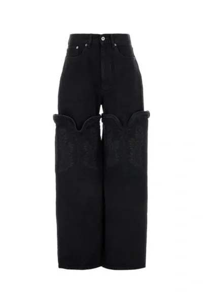 Y/project Black Denim Wide-leg Jeans