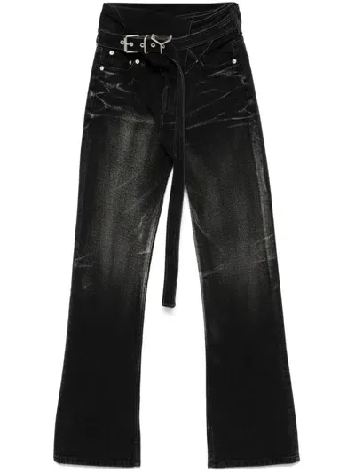 Y/project Wrap Belt Jeans In Black