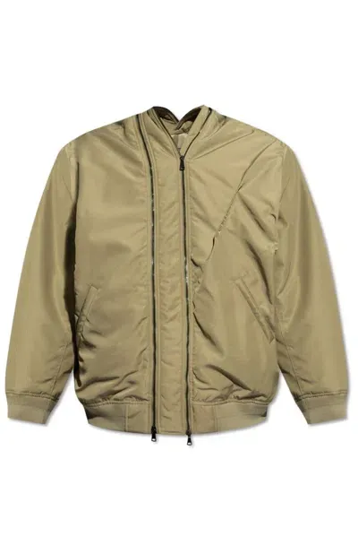 Y/project Taupe Double Zip Bomber Jacket In Beige