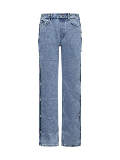 Y/project Jeans In Ice Blue/grey