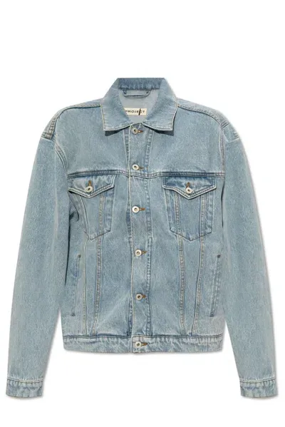 Y/project Evergreen Wire Denim Jacket In Blue