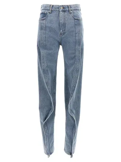 Y/project Evergreen Banana Jeans In Light Blue