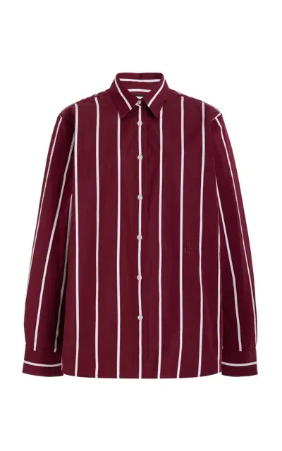 Yaitte Buoy Striped Cotton Shirt In Red