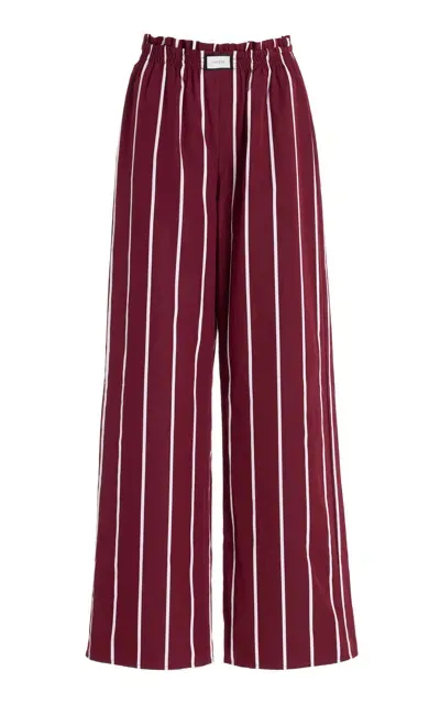 Yaitte Janiero Cotton Trousers In Red