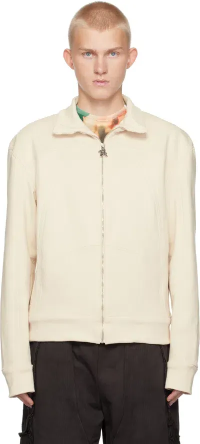 Yaku Ssense Exclusive Beige Undyed Lorrelle Zip-up Jacket In Greige