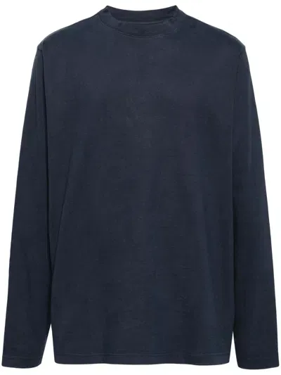 Yeezy Crew-neck Long-sleeve T-shirt In Blue