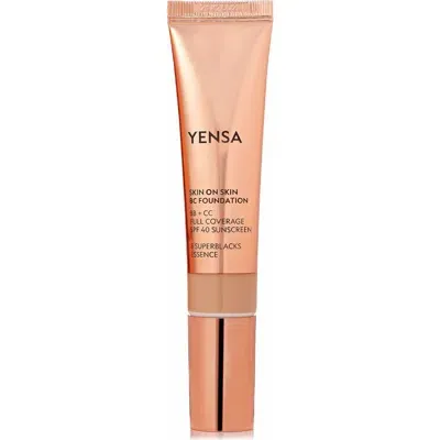 Yensa Skin On Skin Bb + Cc Full Coverage Hyaluronic Foundation Spf 40 In Tan Golden